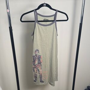 Star Wars Hans Solo Green Lightweight Casual Sleep Nightgown Dress Size XS